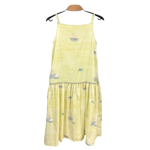 Yellow Midi Dress with Pastel Accents - Picture 4 of 9